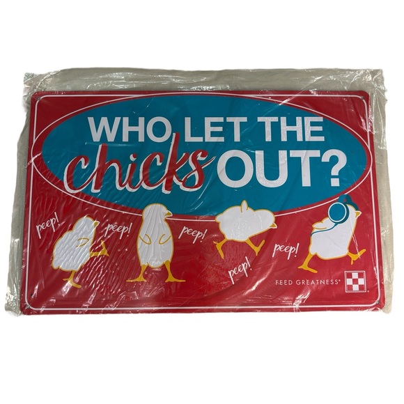 Set of 3 General Mills Metal Chicken Signs License Plates Rectangular 11”x7” - Picture 5 of 9